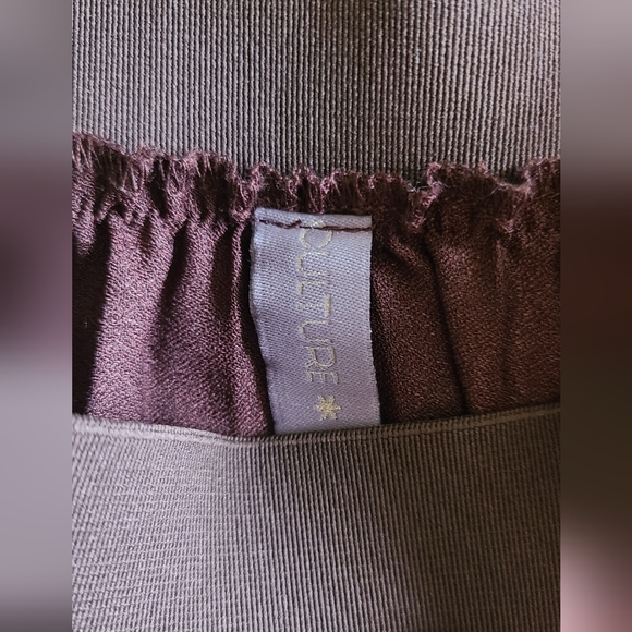 Midi Brown Pleated Skirt - Picture 9 of 10